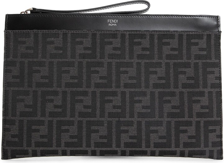 Fendi FF Jacquard Flat Pouch Medium