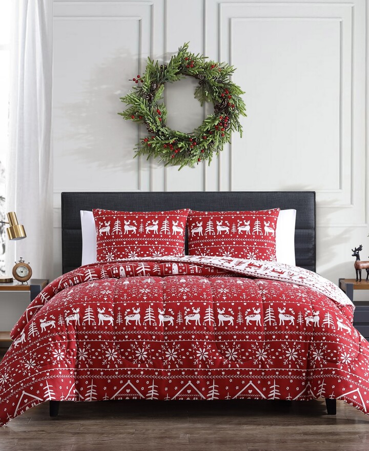 Hallmart Collectibles Holiday Gingerbread Fair Isle Reversible