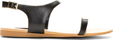 Thumbnail for your product : Stella McCartney Black Logo Plaque Sandals