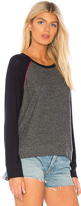 Sundry Colorblock Piping Sweater