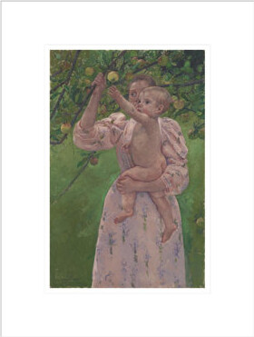 Red Barrel Studio Child Picking a Fruit (Enfant cueillant un fruit) by Mary Cassatt -Framed Giclee Print