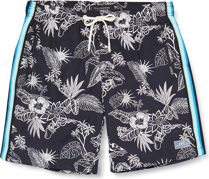 Scotch & Soda Mid-Length Bright Garment-dyed Swim Short Pantalones Cortos para Hombre 