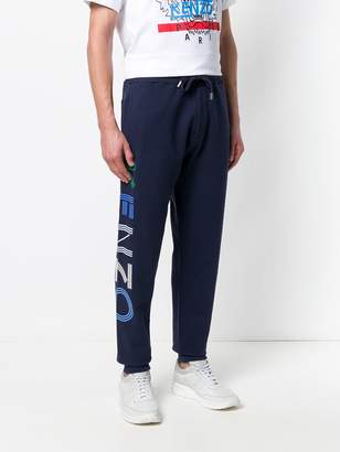 Kenzo tapered logo side track pants