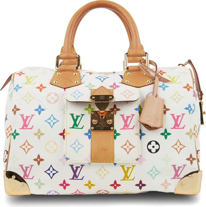 What Goes Around Comes Around Louis Vuitton White Multi Ab Trouville  Handbag
