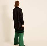 Thumbnail for your product : Amanda Wakeley Black & Emerald Ribbed Cashmere Cardigan