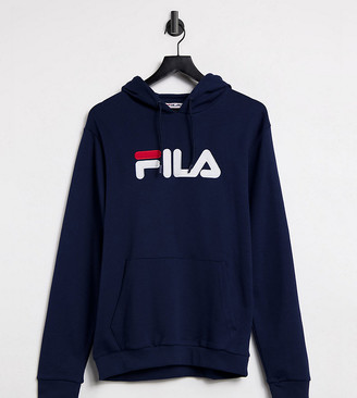 Fila large chest logo oversized hoodie in navy exclusive to ASOS