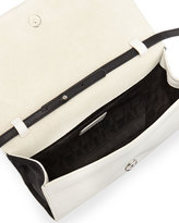 Thumbnail for your product : Furla Lucy Colorblock Leather Pochette, White/Onyx