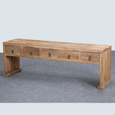 Wu's StylishVault Old elm log TV cabinet