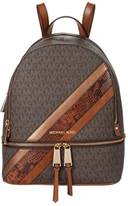 michael michael kors signature rhea zip medium backpack