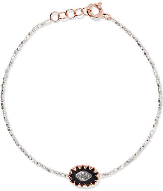 Pascale Monvoisin Montauk 9-karat Rose Gold, Sterling Silver, Bakelite And Diamond Bracelet - one size