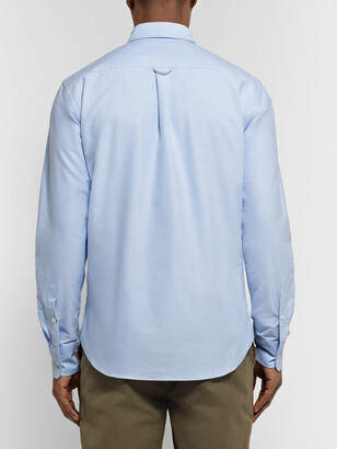 MAISON KITSUNÉ Slim-Fit Button-Down Collar Logo-Appliqued Cotton Oxford Shirt - Men - Blue - 40