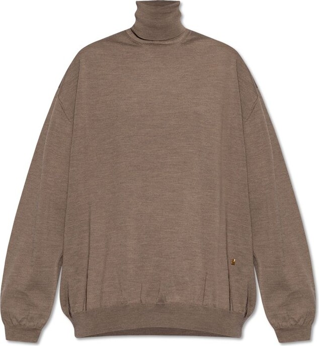 Moschino M Plaque Turtleneck Jumper