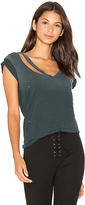 Thumbnail for your product : LnA Distressed Fallon V Tee in Blue