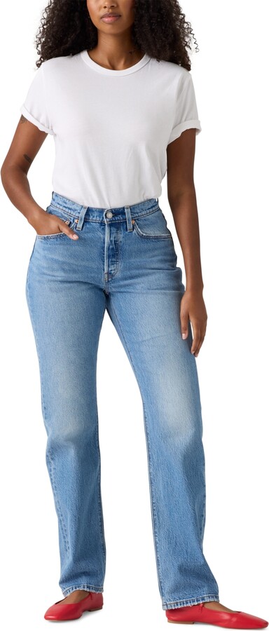 Levi's Women's 501 Curve High-Rise Straight-Leg Jeans
