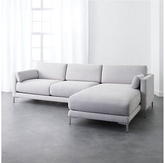 CB2 District Dove 2-Piece Sectional Sofa