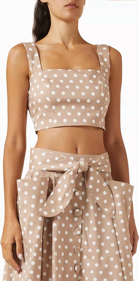 No Pise La Grama Sotavento Cropped Top In Khaki