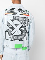 Thumbnail for your product : Off-White x Sal Barbier Arrows motif denim jacket