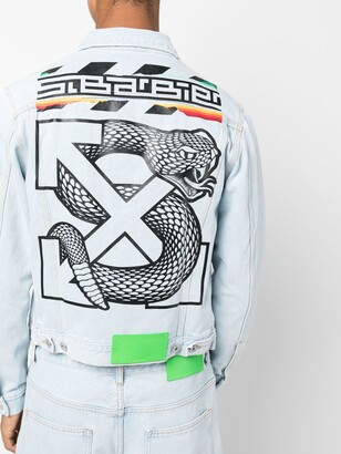 Off-White x Sal Barbier Arrows motif denim jacket