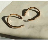 Thumbnail for your product : DEMARSON Calypso 12K Goldplated & Swarovski Crystal Curved Hoop Earrings