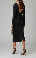 Thumbnail for your product : Dolce & Gabbana Bow-Detailed Wool-Blend Crepe Midi Dress