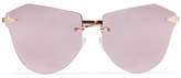 Thumbnail for your product : Karen Walker Dancer Cat-eye Rose Gold-tone Mirrored Sunglasses