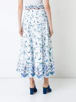 Thumbnail for your product : Peter Pilotto bird print wide leg trousers