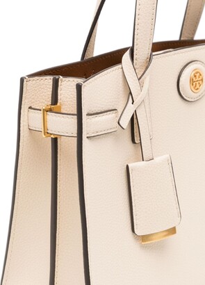 Tory Burch Off White Leather Robinson Crossbody Bag - ShopStyle