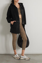 Thumbnail for your product : Varley Olympus Oversized Hooded Jersey-paneled Faux Shearling Coat - Black