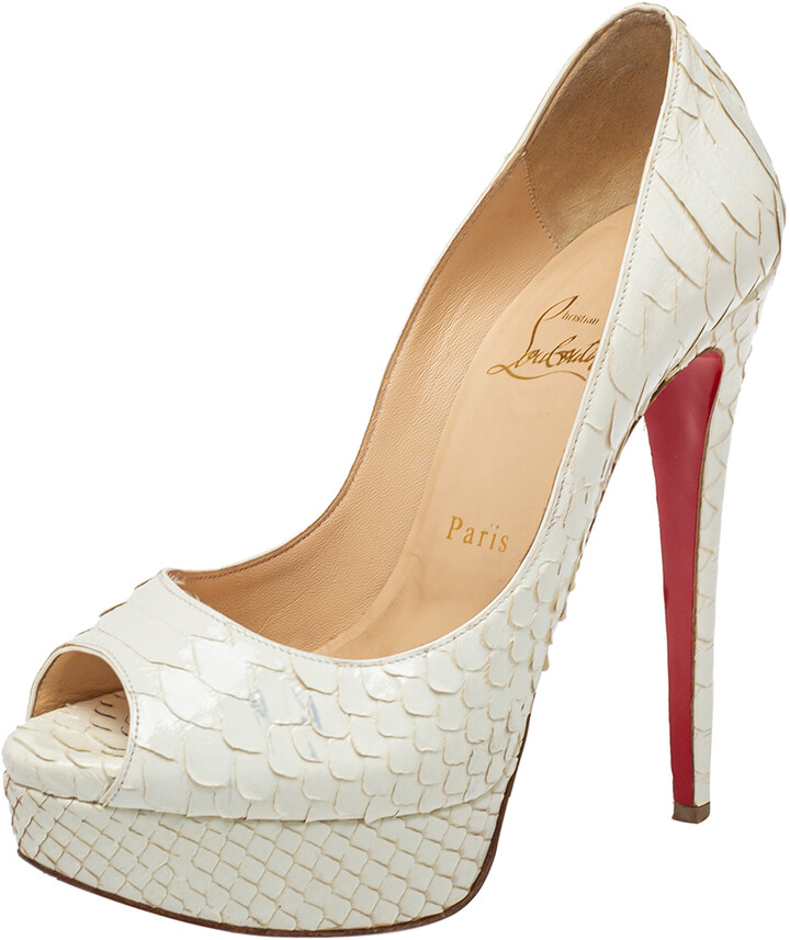 White Peep Toe Women's Pumps | Shop the world's collection of fashion | ShopStyle