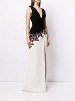 Thumbnail for your product : Saiid Kobeisy Front-Slit Fitted Gown