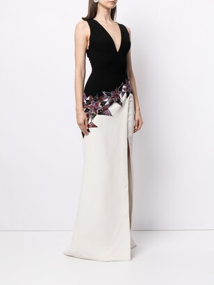 Saiid Kobeisy Front-Slit Fitted Gown