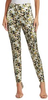 Thumbnail for your product : Silvia Tcherassi Fresia Floral Stirrup Stretch-Silk Leggings