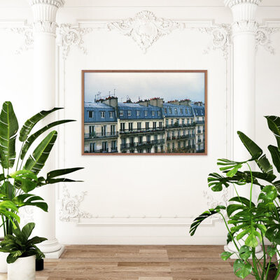 Zoe Bios Creative 'Paris Rooftops 2' by Bryce Laurino - Floater Frame Photograph