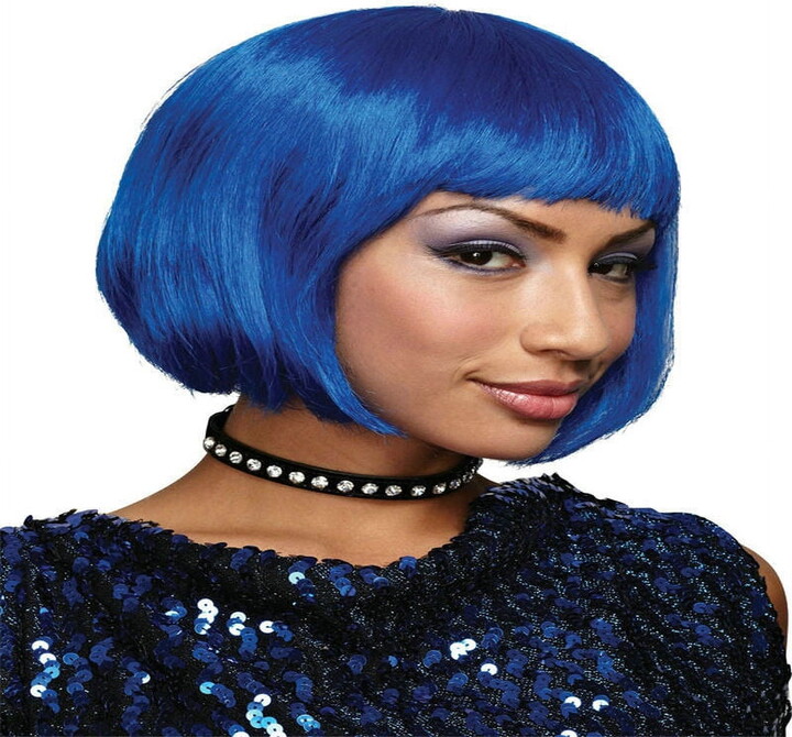 Seasonal Visions Blue Bob Adult Halloween Wig
