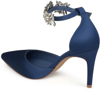 Journee Collection Loxley Embellished Ankle Strap D'Orsay Pump