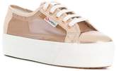 Thumbnail for your product : Superga sheer panel platform sole sneakers