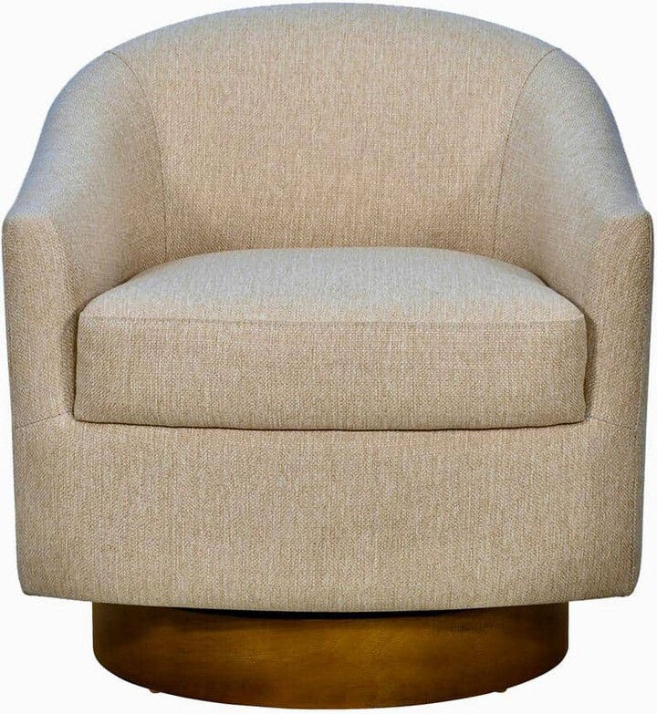 Ashton Natural Fabric Barrel Chair
