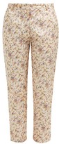 Thumbnail for your product : Mes Demoiselles Gaius Floral-print Silk Trousers - Beige Multi
