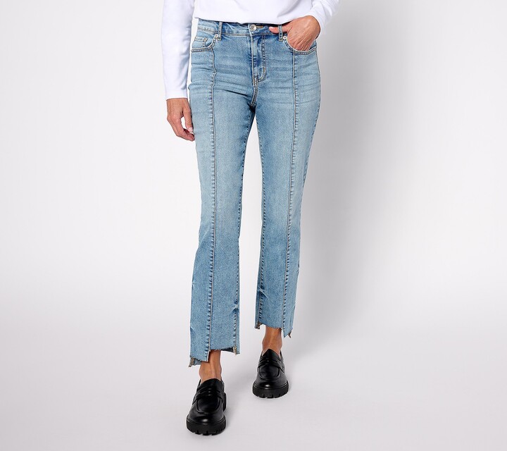 Logo by Lori Goldstein Regular Straight Leg Denim Jeans