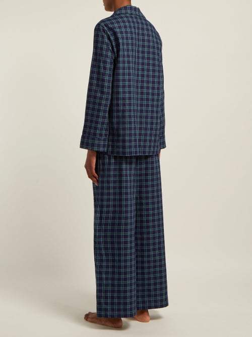 Emma Willis Clark Checked Cotton Pyjamas Womens Blue Print Shopstyle Pajamas