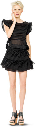 Max Studio Cotton Voile Short Skirt
