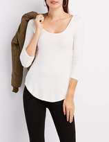 Thumbnail for your product : Charlotte Russe Caged-Back Tunic Top