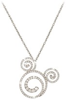 Thumbnail for your product : Disney Diamond Swirl Mickey Mouse Necklace 14K