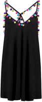 Thumbnail for your product : boohoo Melissa Pom Pom Low Back Swing Dress