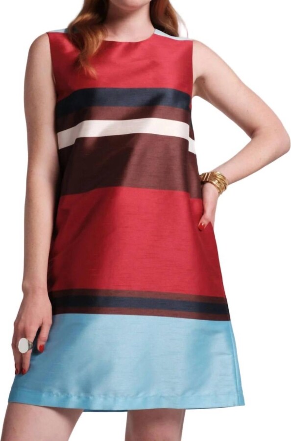 Frances Valentine Sylvie Shift Dress In Sublime Stripe