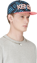 Thumbnail for your product : Kenzo Black & Pink Wave Print New Era Edition Cap
