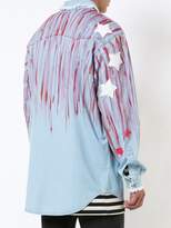 Thumbnail for your product : Faith Connexion star paint smudged denim shirt