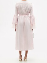 Thumbnail for your product : Giambattista Valli Chantilly Lace-trim Cotton-poplin Midi Dress - Light Pink