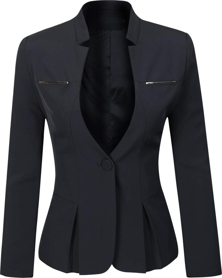 black smart jacket womens