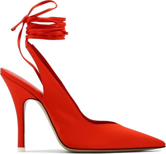 MicheleX 8058 Red PVC Three Buckle Court Shoes Stiletto 4.5" Heels 